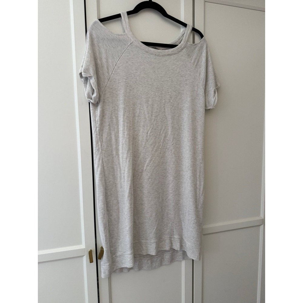 Athleta Shala Shoulder Cutout Dress Fog Grey heather womens XL
